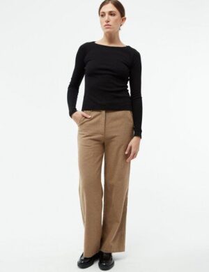 Givn Berlin Geripptes Longsleeve GBINA slim Fit aus Bio-Baumwolle