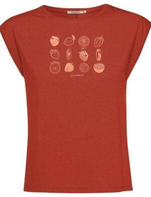 GREENBOMB Print T-Shirt Bike Strawberry Timid