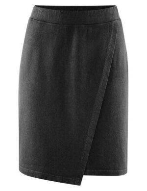 HempAge Asymmetrischer Rock in Wickel Optik Hanf/Biobaumwolle