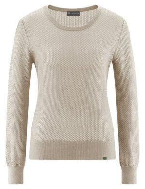 HempAge Damen Lochstrick Pullover Hanf/Biobaumwolle