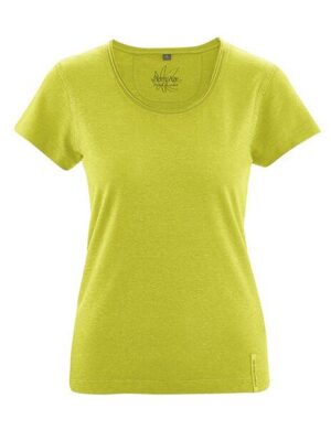 HempAge Damen T-Shirt mit Rollsaum Hanf/Bio-Baumwolle