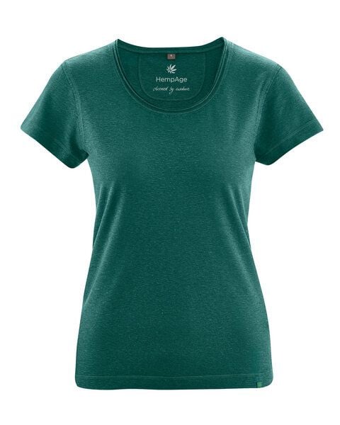 HempAge Damen T-Shirt mit Rollsaum Hanf/Bio-Baumwolle HempAge Damen T-Shirt mit Rollsaum Hanf/Bio-Baumwolle