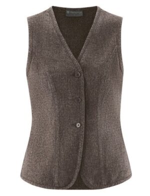 HempAge Damen Weste Hanf/Biobaumwolle Slim Fit