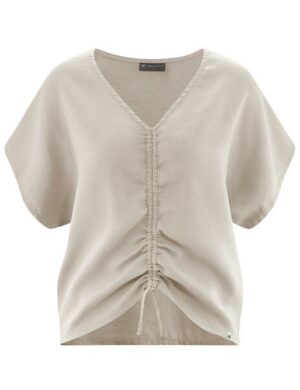HempAge Geraffte Sommerbluse Hanf/Biobaumwolle