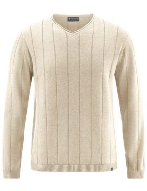HempAge Gestreifter Strickpullover Hanf/Biobaumwolle Normal Fit