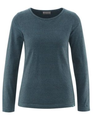 HempAge Gestreiftes Langarm Shirt Hanf/Biobaumwolle