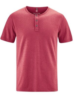 HempAge Herren Henley T-Shirt Hanf/Biobaumwolle