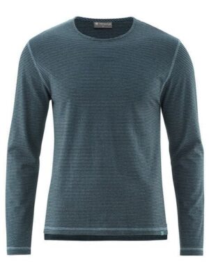 HempAge Herren Langarmshirt gestreift Hanf/Biobaumwolle