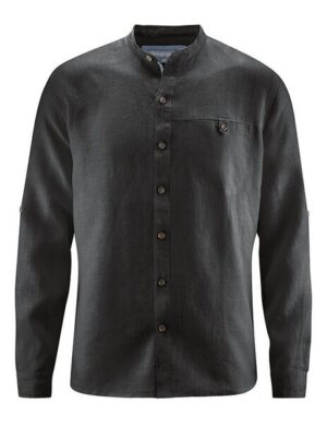 HempAge Stehkragen Freizeithemd aus 100% Hanf