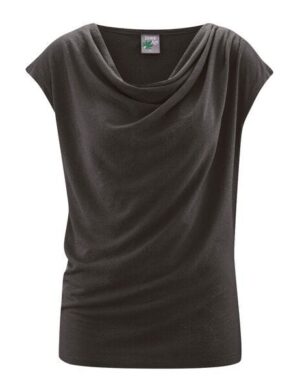 HempAge Wasserfallausschnitt Top Hanf/Biobaumwolle