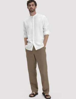 hessnatur Hose ENEA Regular aus Bio-Baumwolle mit Leinen