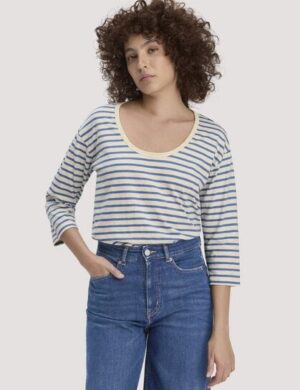 hessnatur Light Slub Streifen Longsleeve Relaxed aus reiner Bio-Baumwolle