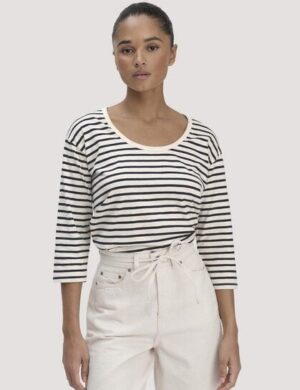 hessnatur Light Slub Streifen Longsleeve Relaxed aus reiner Bio-Baumwolle