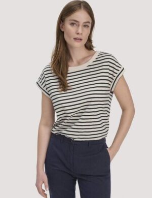 hessnatur Light Slub Streifen T-Shirt Relaxed aus reiner Bio-Baumwolle