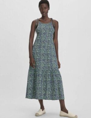 hessnatur Print Jersey Kleid Midi Relaxed aus reiner Bio-Baumwolle