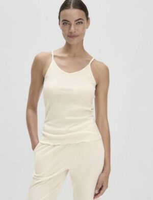 hessnatur Spaghetti-Top V-Neck Fitted 2er-Set PURE NATURE aus reiner Bio-Baumwolle