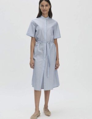 hessnatur Streifen Hemdblusen Kleid Midi Relaxed