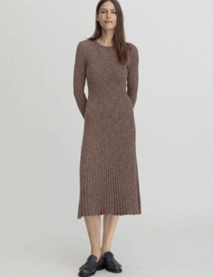 hessnatur Strickkleid Midi Slim aus reiner Bio-Baumwolle