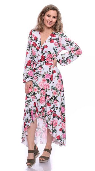 Ingoria EWELIN Wickelkleid mit Volant aus TENCEL Modal mit Blumen Print Ingoria EWELIN Wickelkleid mit Volant aus TENCEL Modal mit Blumen Print
