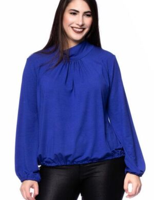 Ingoria LESLY Blusenshirt mit locker fallenden Stehkragen (Uni)