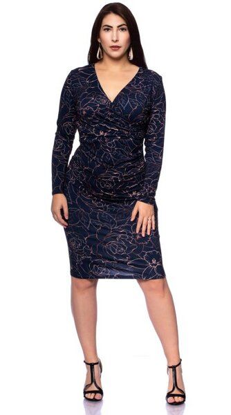 Ingoria LUCIANA feminines Kleid im Wickel-Look (Print) Ingoria LUCIANA feminines Kleid im Wickel-Look (Print)