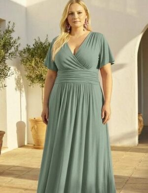 Ingoria PANDORA Maxikleid mit Schmetterlingsärmel Curvy ab Größe XXL (Uni)