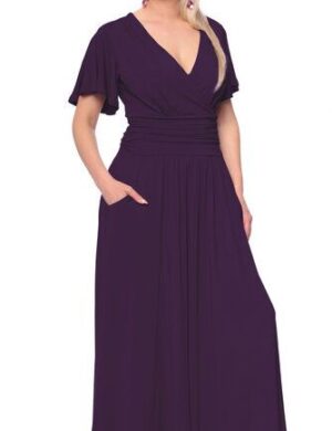 Ingoria PANDORA Maxikleid mit Schmetterlingsärmel (Uni)