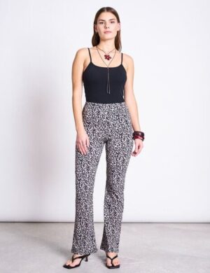 JAN N JUNE Ausgestellte Flared Leggings leo GOTS