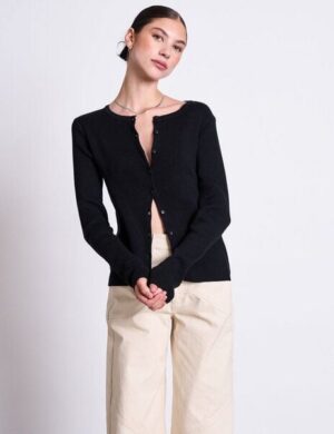 JAN N JUNE Crewneck Cardigan aus Baumwolle GLIMT GOTS