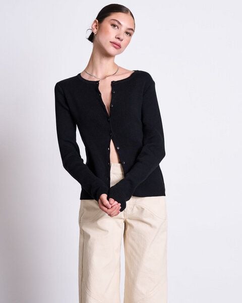 JAN N JUNE Crewneck Cardigan aus Baumwolle GLIMT GOTS JAN N JUNE Crewneck Cardigan aus Baumwolle GLIMT GOTS
