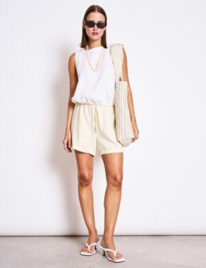 JAN N JUNE Cropped Leinen-Top LUPIN