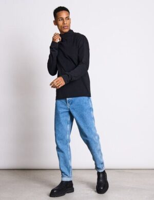 JAN N JUNE Rollkragen Pullover MIO FOR MEN schwarz