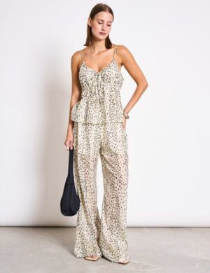 JAN N JUNE Spaghettiträger-Top EBUR mit Bindedetails