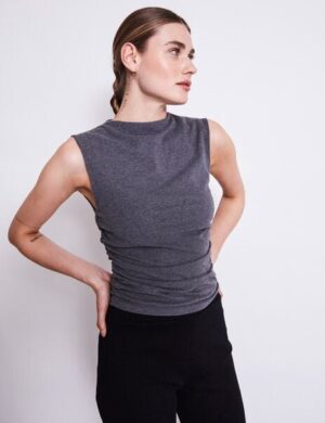 JAN N JUNE Top RAFO soft dark grey GOTS