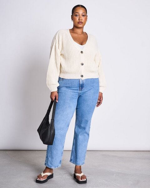 JAN N JUNE V-Ausschnitt Strickjacke LENA aus Baumwolle GOTS JAN N JUNE V-Ausschnitt Strickjacke LENA aus Baumwolle GOTS