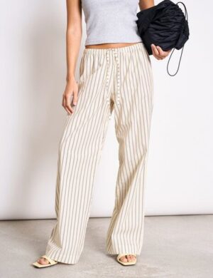 JAN N JUNE Weite Mid Rise Baumwollhose CETOS GOTS