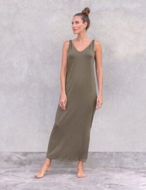 Jaya LEA – elegantes Sommerkleid in Maxi-Länge aus weich fließendem Tencel/Biobaumwoll Mix