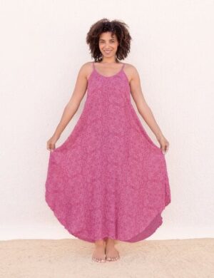 Jaya MAXIKLEID ESTELLE - Damen - Luftig-leichtes Maxikleid mit Allover-Blütenprint aus weichfließender Rayon-Viskose ideal für den Urlaub