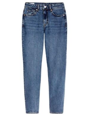 Kings Of Indigo Caroline Cropped Stretch Mid Rise Tapered Eco Xavier Blue Marble