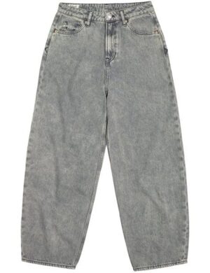 Kings Of Indigo Jeans Leila Cropped – High Waist Balloon Shape – Well Grey Mid Marble