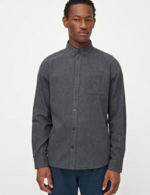 KnowledgeCotton Apparel Flanellhemd Melange – Regular Fit – aus Bio-Baumwolle