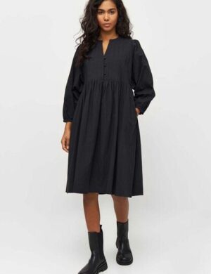KnowledgeCotton Apparel Heavy Seersucker A-Shape Midi Dress – Bio-Baumwollmix