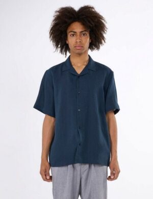 KnowledgeCotton Apparel Herren Kurzarmhemd - Box fit short sleeved linen shirt - aus Leinen