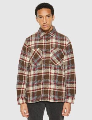 KnowledgeCotton Apparel Kariertes Overshirt - Overshirt red check