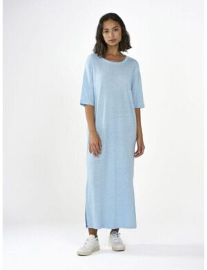 KnowledgeCotton Apparel Leinenkleid - Linen short sleeved t-shirt dress - GOTS/Vegan