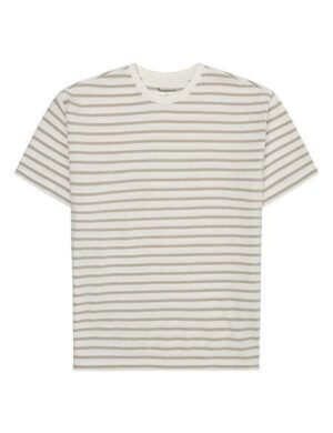 KnowledgeCotton Apparel Lockeres gestreiftes T-Shirt aus Bio-Baumwolle