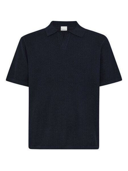 KnowledgeCotton Apparel Lockeres gestricktes Poloshirt aus Bio-Baumwolle KnowledgeCotton Apparel Lockeres gestricktes Poloshirt aus Bio-Baumwolle
