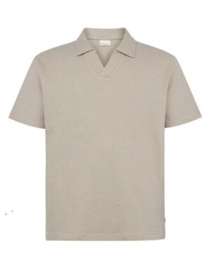 KnowledgeCotton Apparel Lockeres Poloshirt mit Waffelstruktur aus Bio-Baumwolle