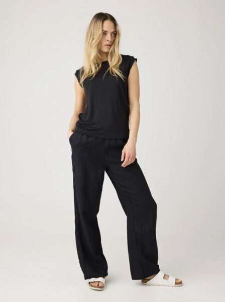 KnowledgeCotton Apparel Posey Wide Mid-Rise Linen Pants KnowledgeCotton Apparel Posey Wide Mid-Rise Linen Pants