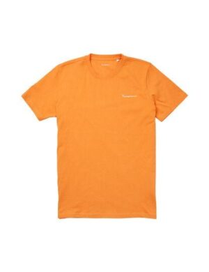 KnowledgeCotton Apparel Regular Trademark Chest Print T-Shirt GOTS/Vegan